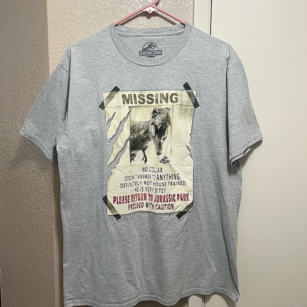 Jurassic Park Mens Graphic T-Shirt Size L Universal Studios